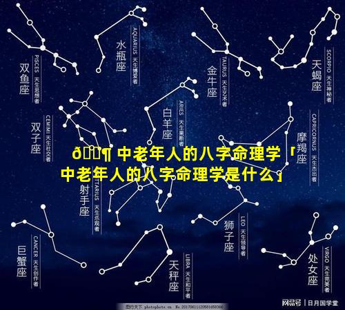 🐶 中老年人的八字命理学「中老年人的八字命理学是什么」